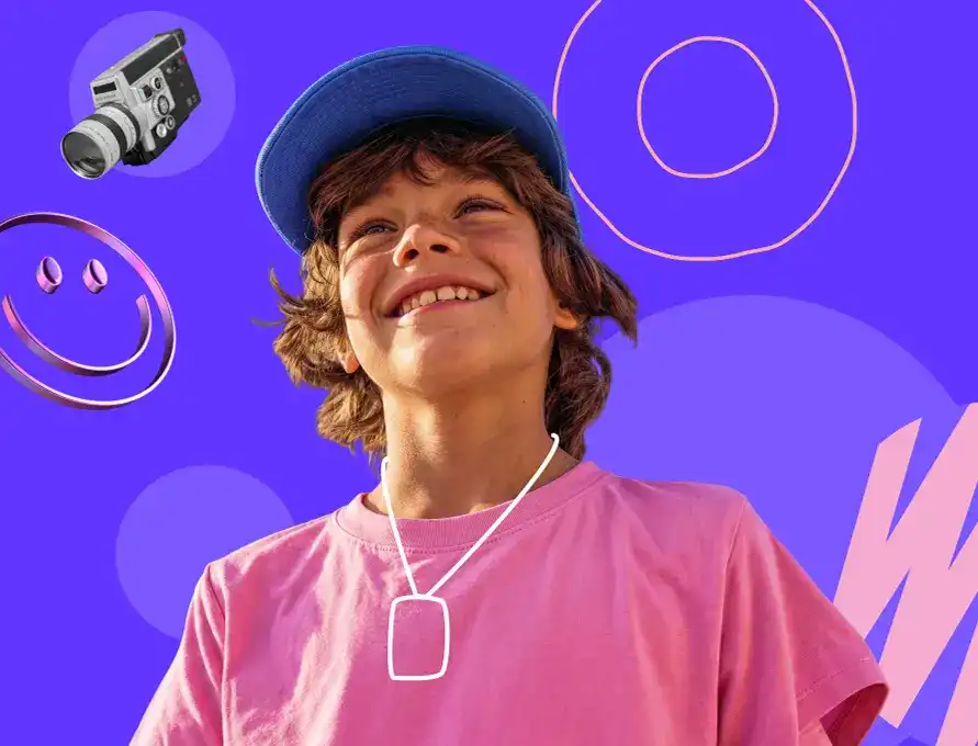 A young entrepreneur wearing a cap and camera