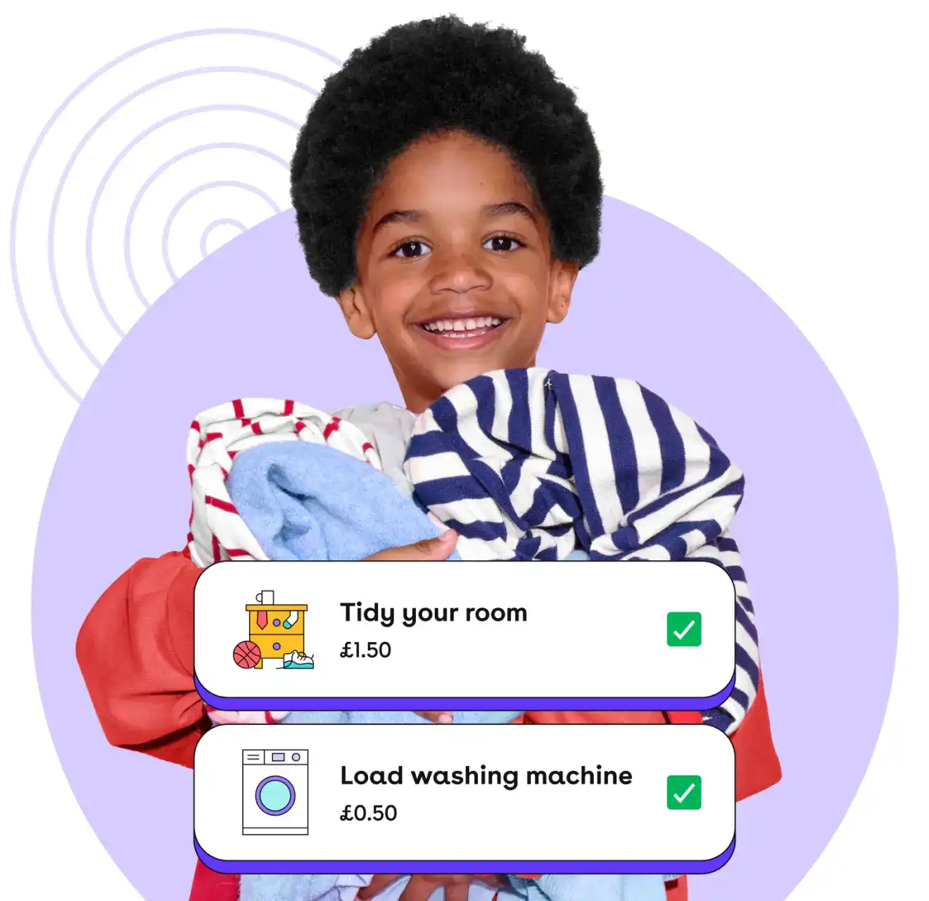 Send rewards for completed chores Send rewards for completed chores